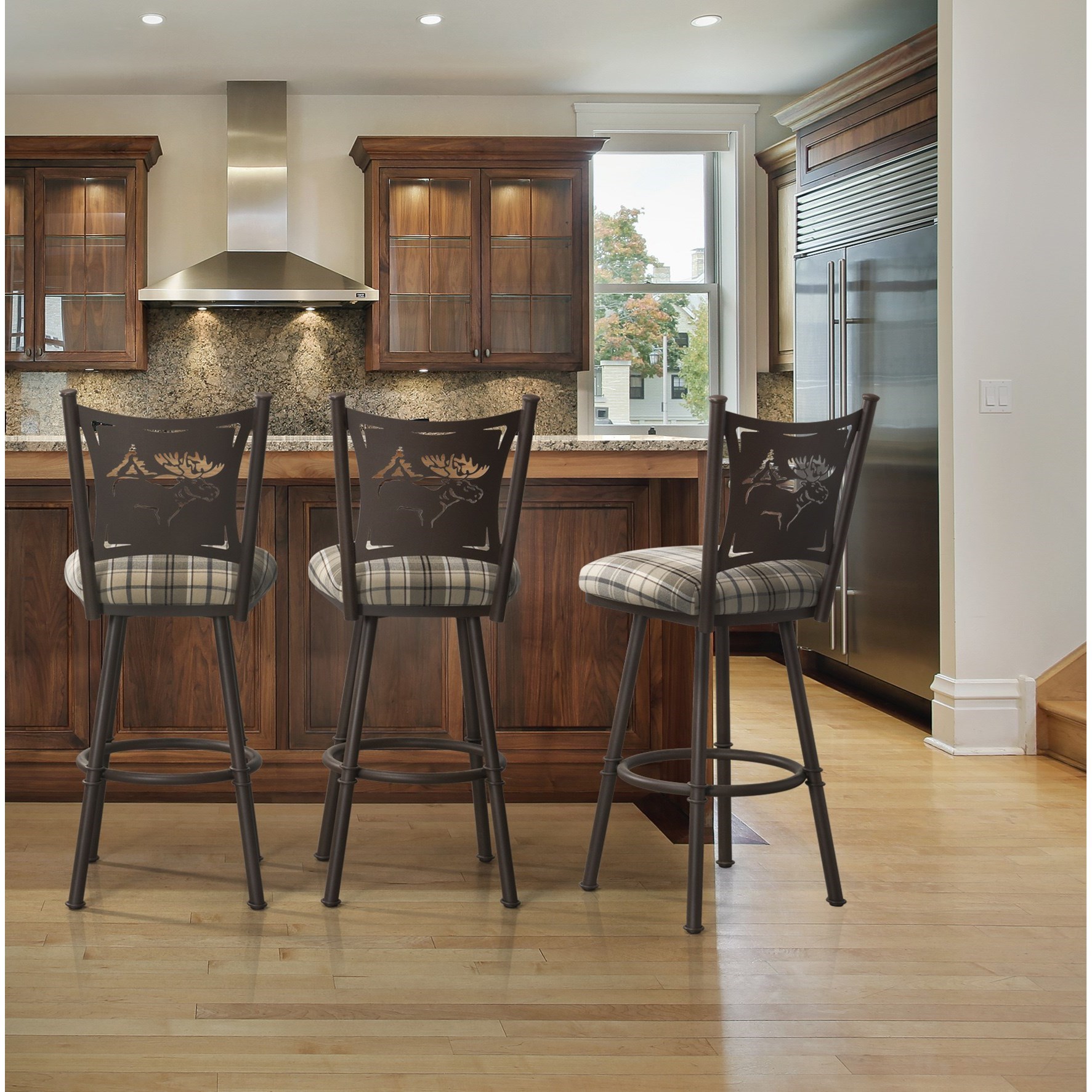Transitional store bar stools